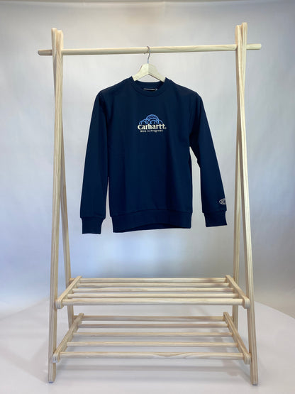Carhartt WIP GEO SCRIPT - Navy Sweatshirt